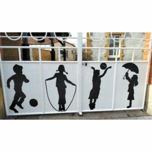 portail ecole silhouette enfants