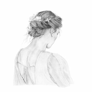 illustration dessin portrait femme noce crayon mariage