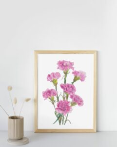 illustrations dessins realiste realisme crayon de couleur fleurs printemps packaging branding marketing chatterie carte evenement calendrier cadre tableau decoration