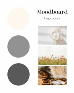 moodboard mockup dessin montage illustration fleurs papillon crayon couleur etiquette packaging emballage fraise pivoine bougie confiture fait maison