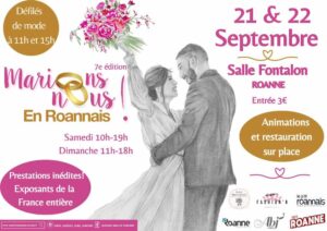 affiche salon du mariage illustration graphisme coupe aquarelle crayon papier