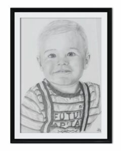 PORTRAIT enfant realiste dessin illustration cadeau Noel anniversaire offrir