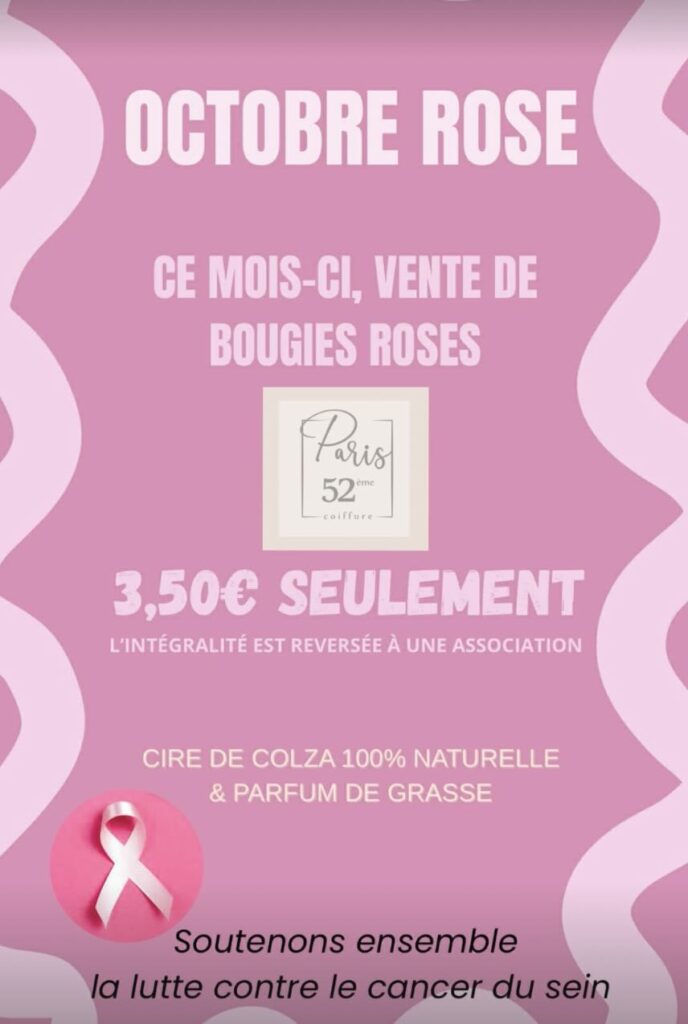 affiche story instagram salon coiffure bougie vente octobre rose solidarité