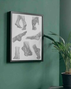 cadre tableau affiche Decoration pied réflexologie plantaire