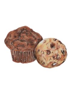 muffin aux crayons de couleur illustration realiste
