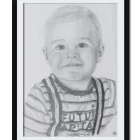 PORTRAIT enfant realiste dessin illustration cadeau Noel anniversaire offrir